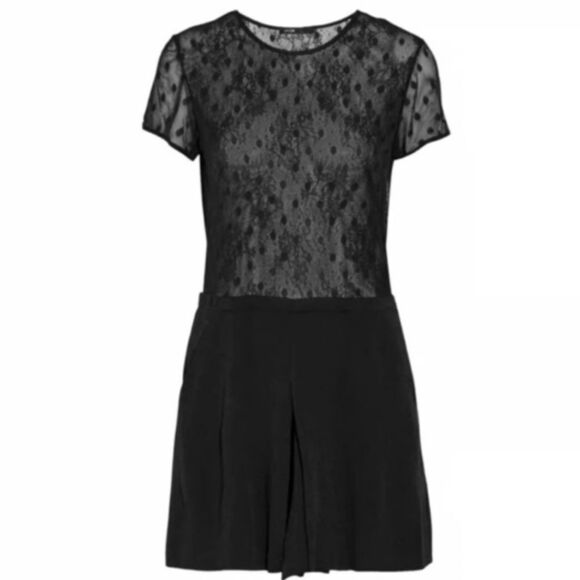 MAJE Glaieuil Black Lace Romper - Picture 8 of 9